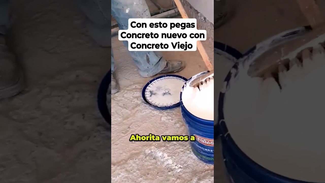 Pegar concreto nuevo con concreto viejo #construccion #ingeniero #arquitectura #shorts