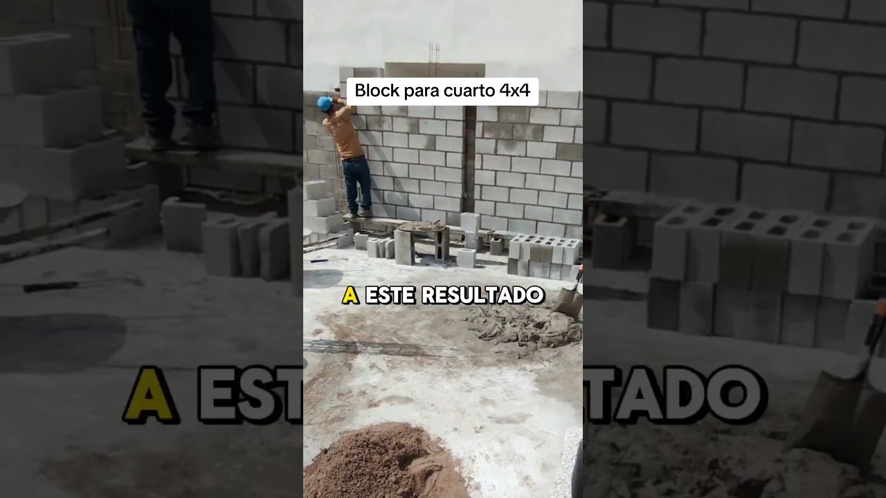 Block para cuarto 4×4 #arquitectura #ingenieria #construction #construccion #arq #albañil